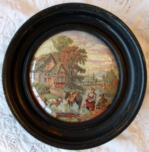 Prattware Pot Lid 335 Fording The Stream