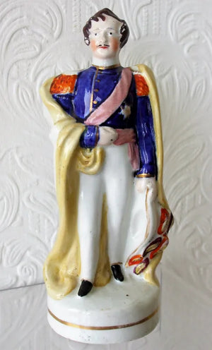 Antique Victorian Staffordshire Royal Portrait Figure ~ "Prince Albert"