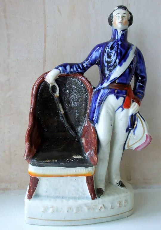 Antique Victorian Staffordshire Royal Portrait Figure ~ 