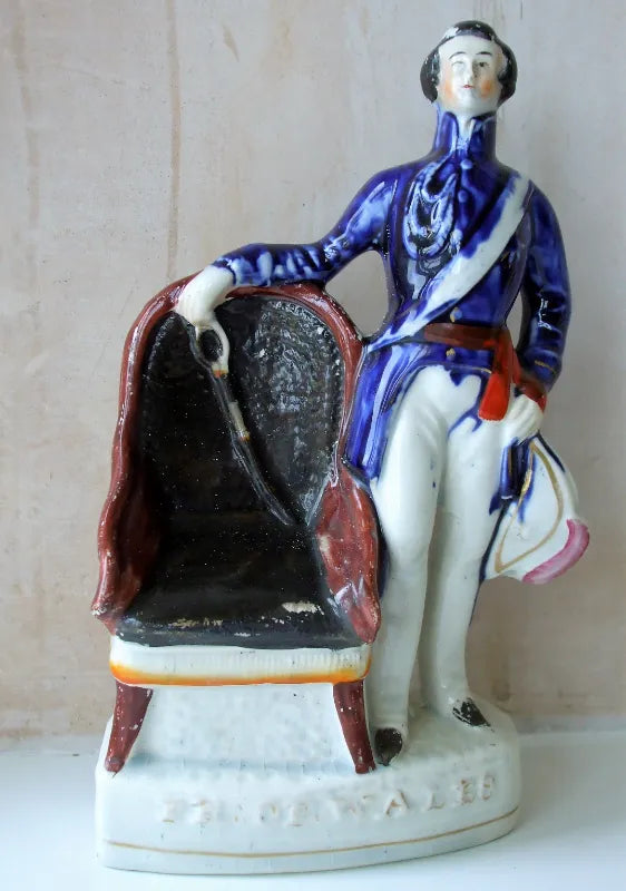 Antique Victorian Staffordshire Royal Portrait Figure ~ 