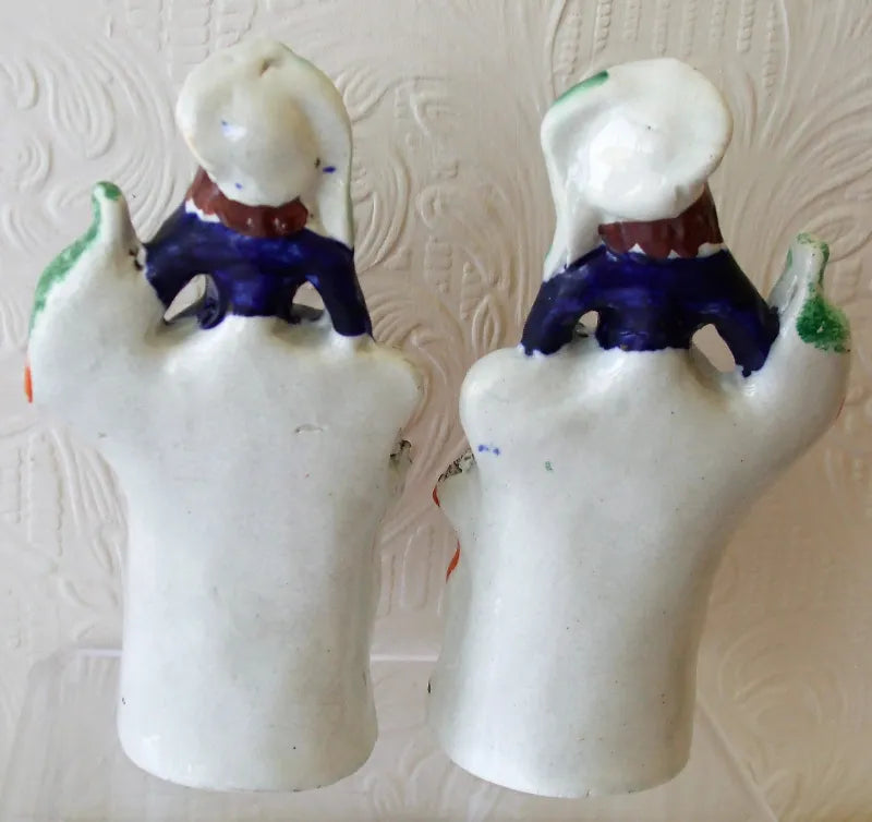 Pair of Antique Victorian Staffordshire Figures ~ 