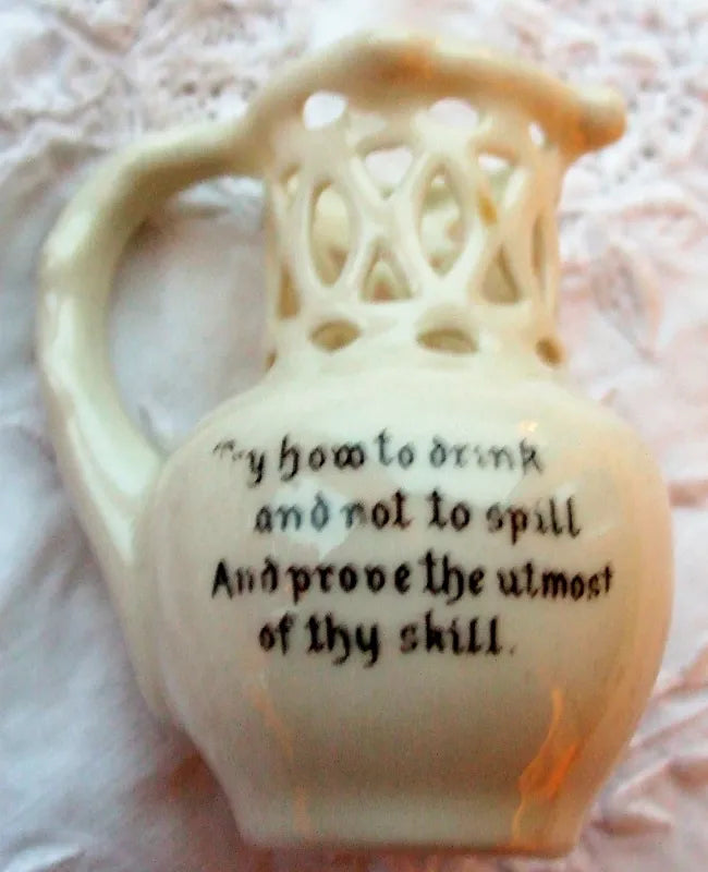 Antique Crested Ware Puzzle Jug ~ Fulham