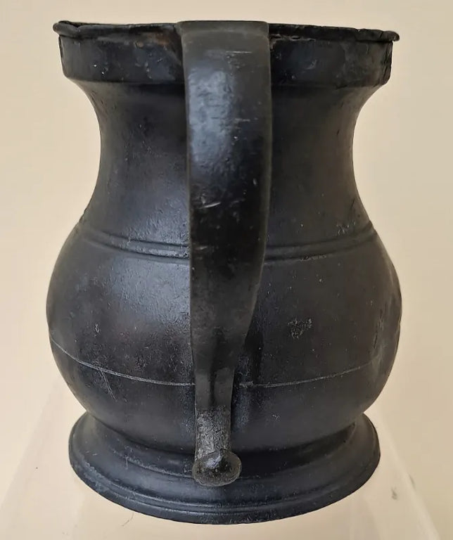 Antique English Georgian Pewter Quart Baluster Measure