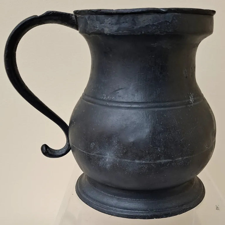 Antique English Georgian Pewter Quart Baluster Measure