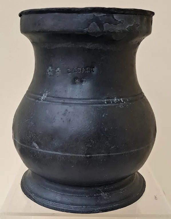 Antique English Georgian Pewter Quart Baluster Measure