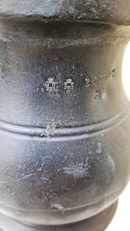 Antique English Georgian Pewter Quart Baluster Measure