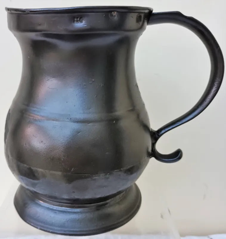Antique English Georgian Pewter Quart Baluster Measure