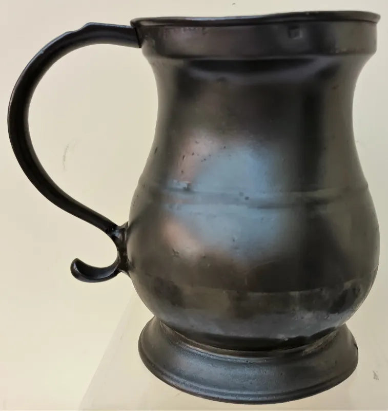 Antique English Georgian Pewter Quart Baluster Measure
