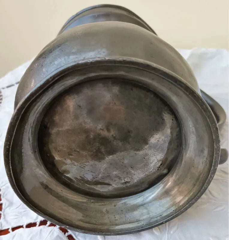 Antique English Georgian Pewter Quart Baluster Measure