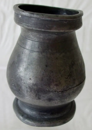 Antique English Georgian Pewter Quarter Gill Baluster Measure