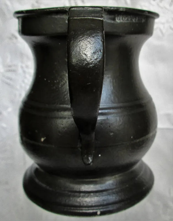Antique English Georgian Pewter Quartern 