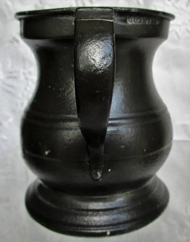 Antique English Georgian Pewter Quartern 