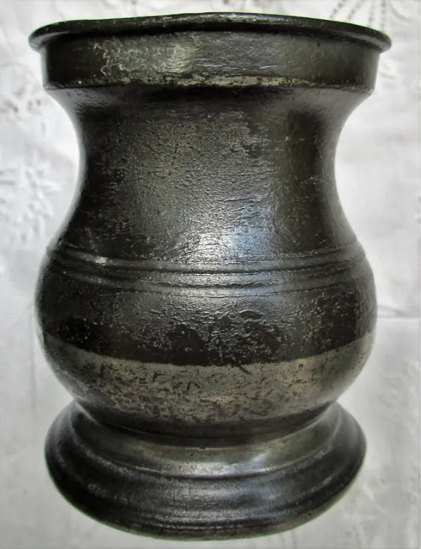 Antique English Georgian Pewter Quartern 