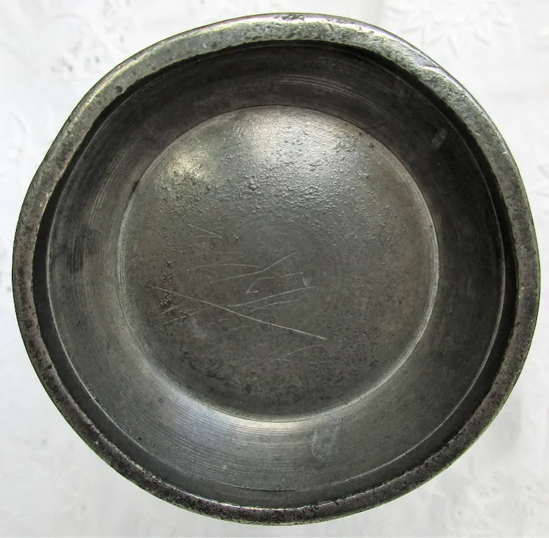 Antique English Georgian Pewter Quartern 