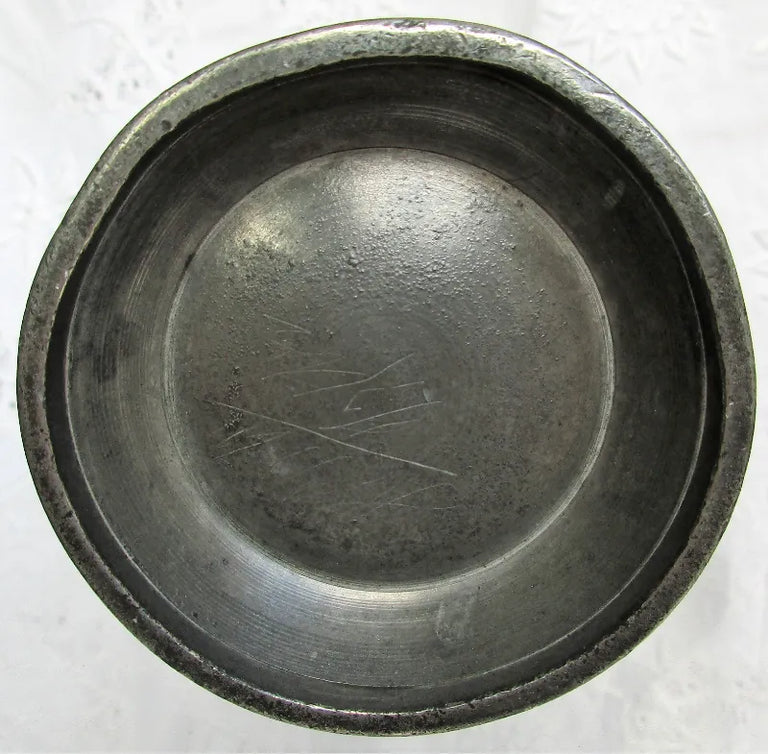 Antique English Georgian Pewter Quartern 