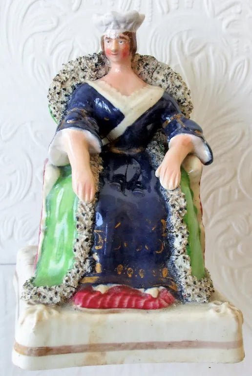 Antique Victorian Staffordshire Royal Portrait Figure ~ 