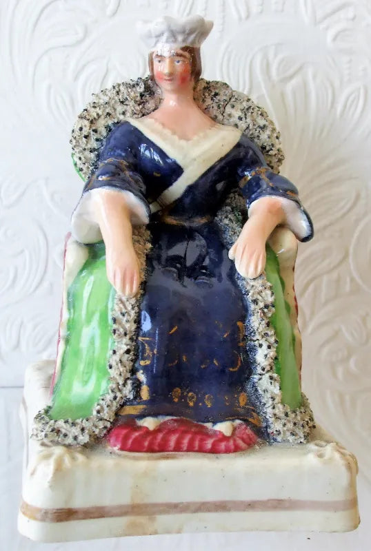 Antique Victorian Staffordshire Royal Portrait Figure ~ 