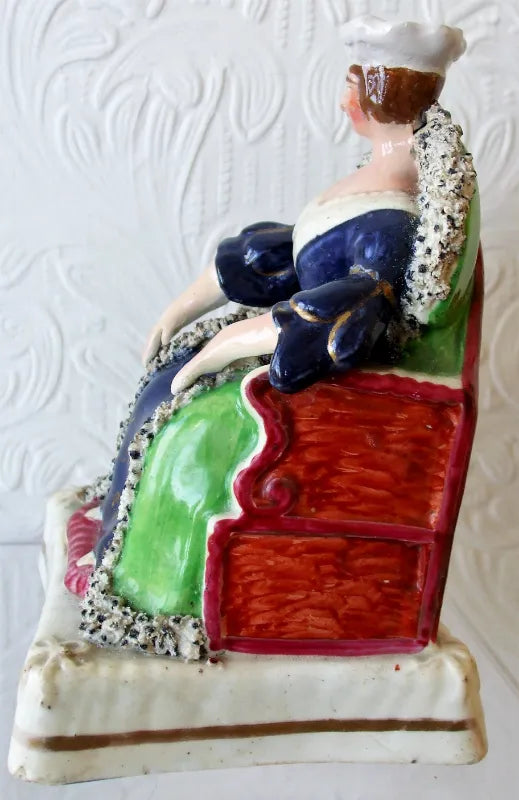 Antique Victorian Staffordshire Royal Portrait Figure ~ 