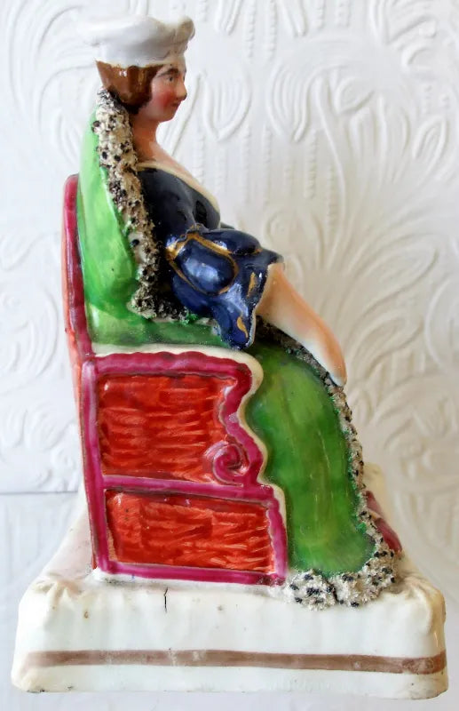Antique Victorian Staffordshire Royal Portrait Figure ~ 