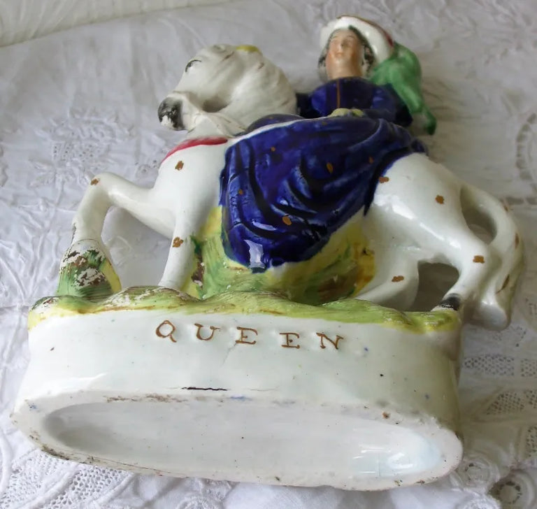 Antique Victorian Staffordshire Royal Portrait Figure 