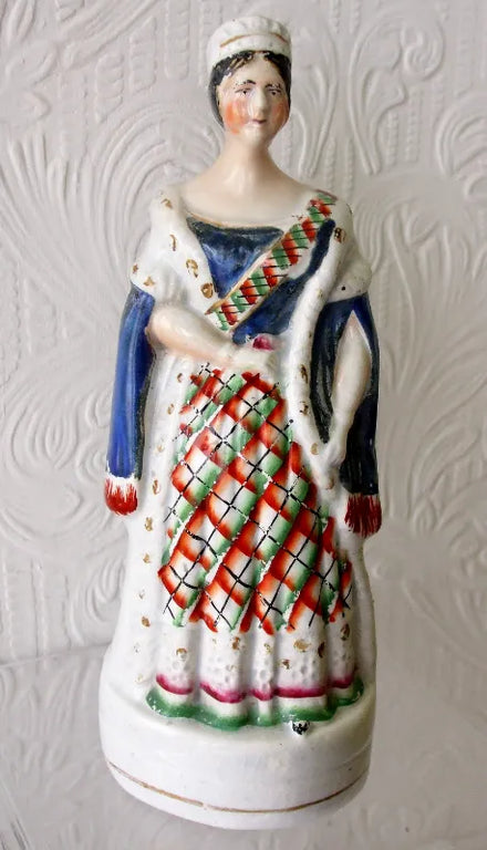 Antique Victorian Staffordshire Royal Portrait Figure 