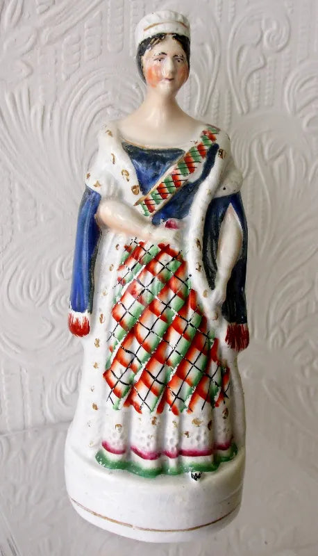 Antique Victorian Staffordshire Royal Portrait Figure 