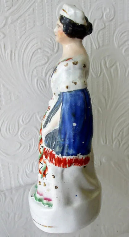 Antique Victorian Staffordshire Royal Portrait Figure 