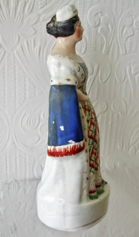 Antique Victorian Staffordshire Royal Portrait Figure 