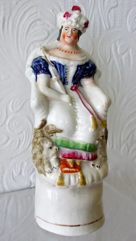 Antique Victorian Staffordshire Royal Portrait Figure 