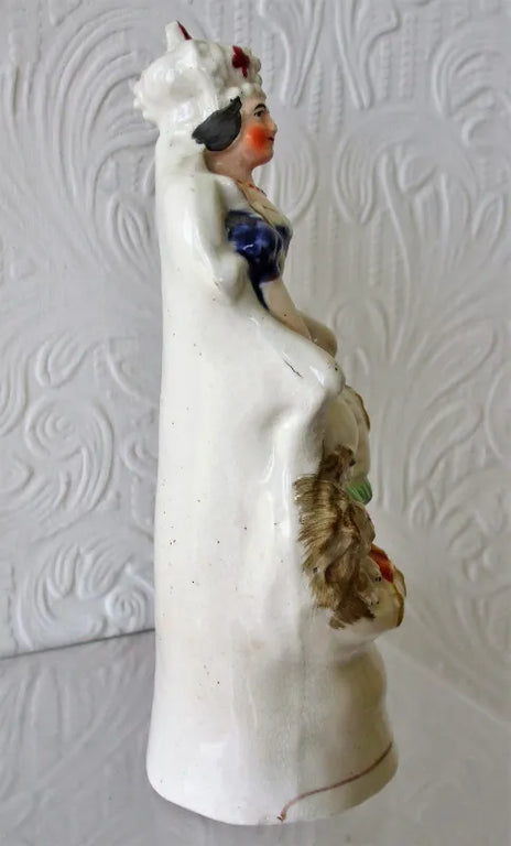 Antique Victorian Staffordshire Royal Portrait Figure 