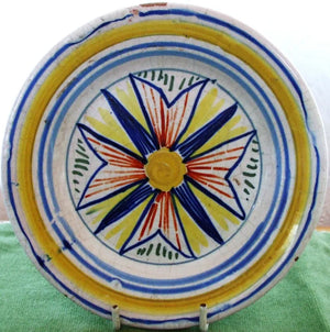 Antique Quimper French Faience Plate