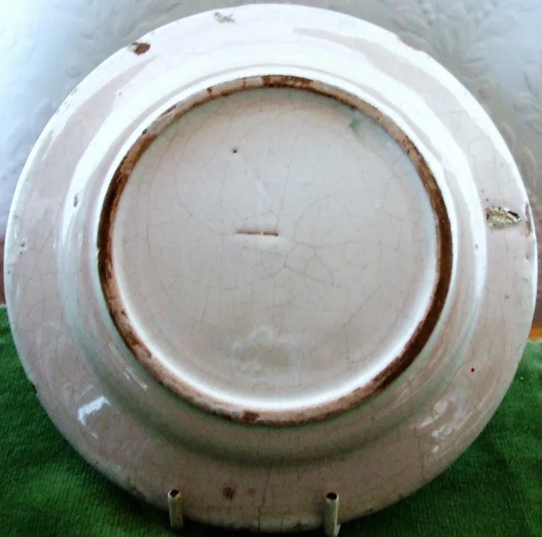 Antique Quimper French Faience Plate