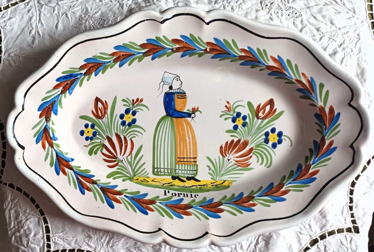 Quimper Oval Dish Pornic 1a