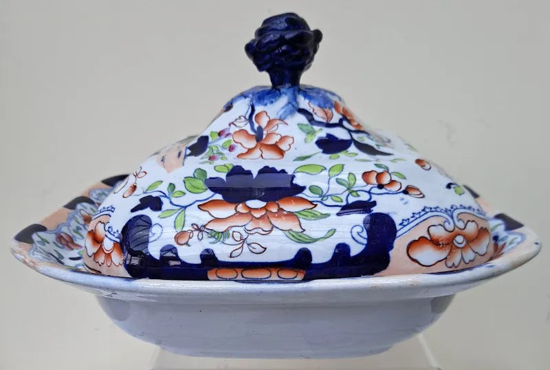 Antique Georgian Ironstone China Tureen & Cover