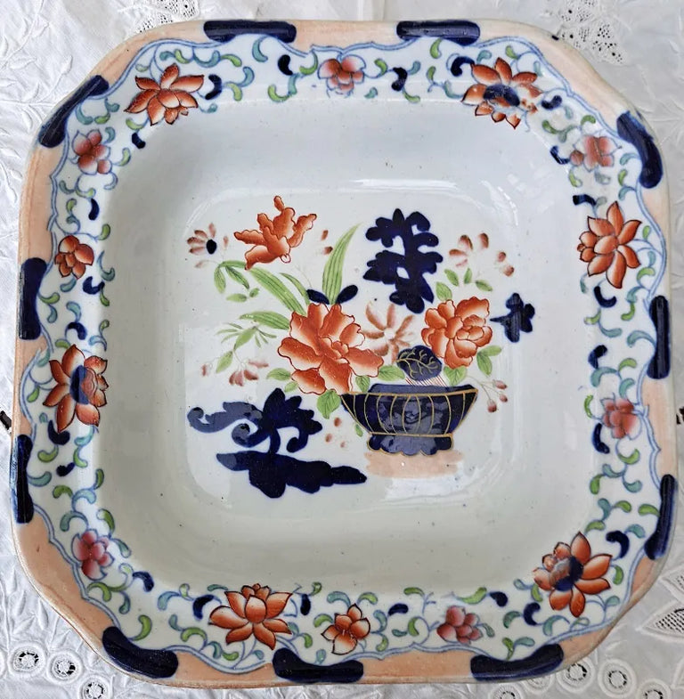 Antique Georgian Ironstone China Tureen & Cover