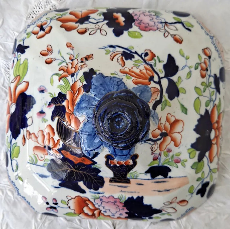 Antique Georgian Ironstone China Tureen & Cover