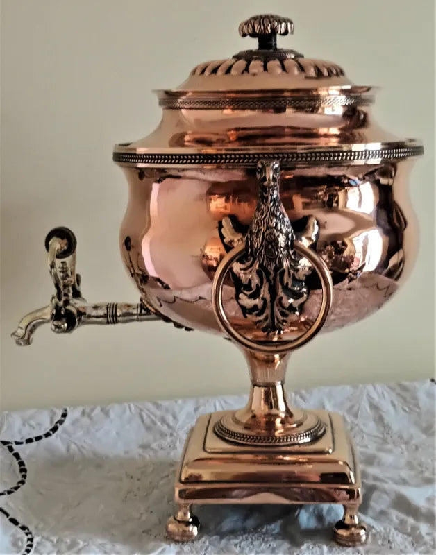 Antique English Regency Copper Samovar