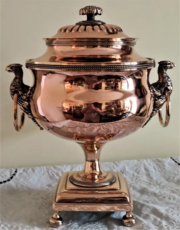 Antique English Regency Copper Samovar