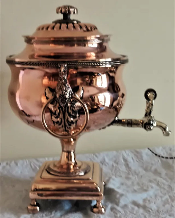 Antique English Regency Copper Samovar