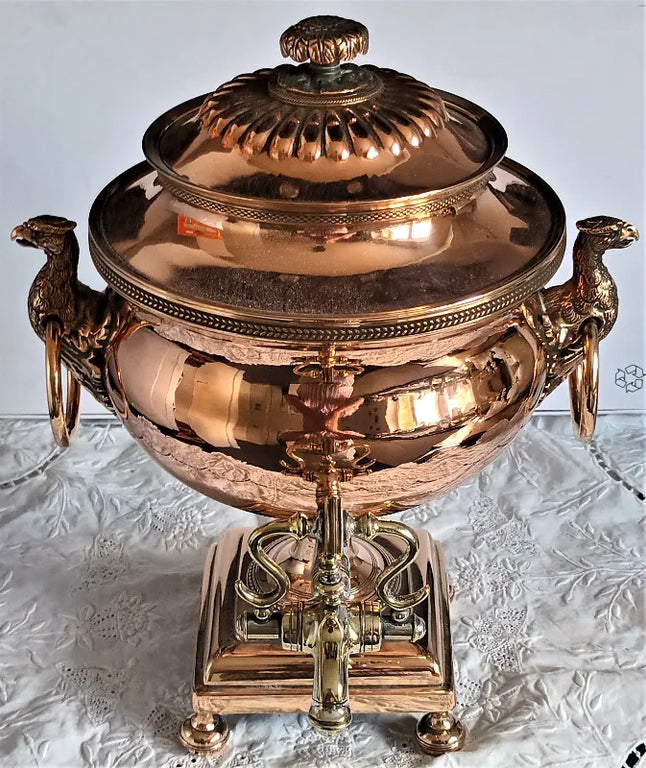 Antique English Regency Copper Samovar