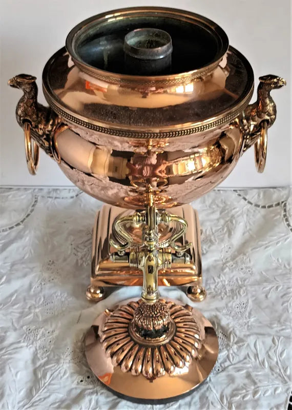 Antique English Regency Copper Samovar