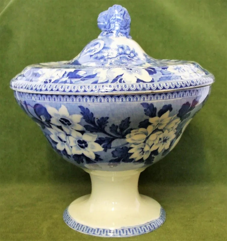 Antique Georgian Blue & White Transfer 