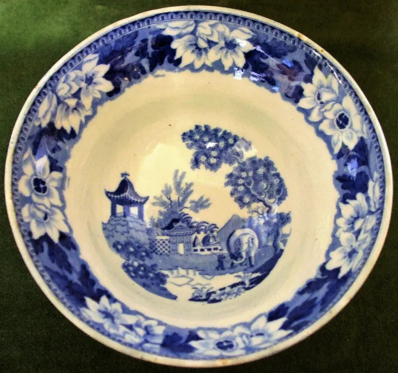 Antique Georgian Blue & White Transfer 