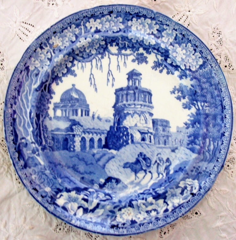Antique English Georgian Blue and White Transfer 