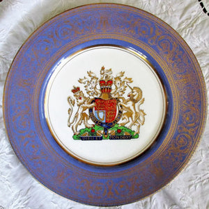 Royal Doulton Porcelain Cabinet Plate ~ "Royal Arms"