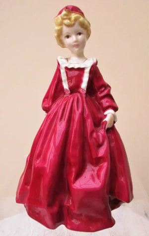 Vintage Royal Worcester Porcelain Figurine ~ "Grandmother's Dress"