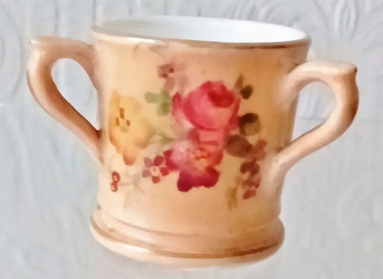 Antique Edwardian Royal Worcester Porcelain Tyg with Cover
