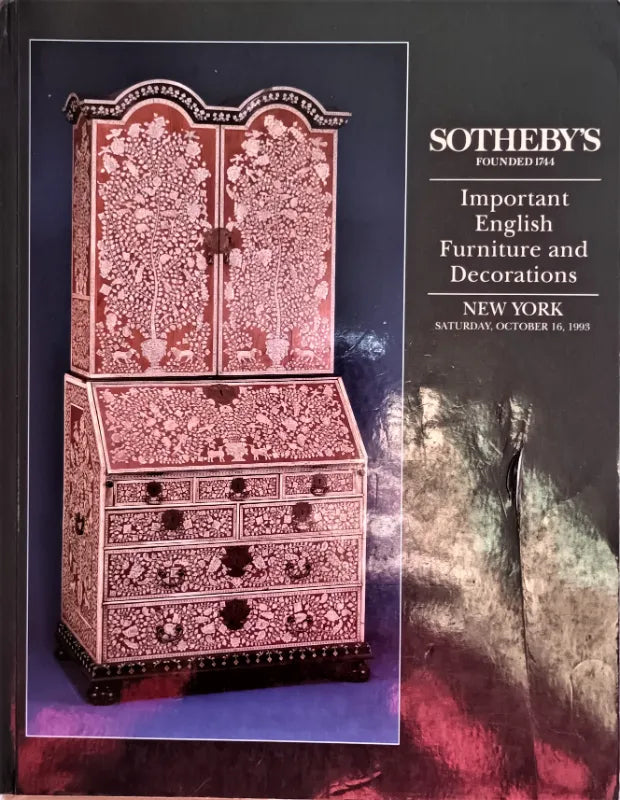 Sotheby's ~ English Furniture ~ New York ~ 16. 10. 1993