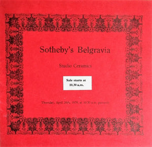 Sotheby's Belgravia ~ Studio Ceramics ~ London ~ 26. 04. 1979