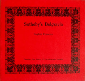 Sotheby's Belgravia ~ English Ceramics ~ London ~ 22. 03. 1973